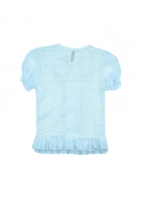 Bluza eleganta maneca scurta pentru fete Mini Junior BEF-001-128, Alb [3]