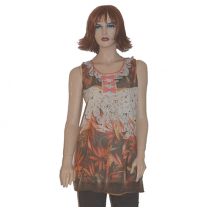 Bluza fara maneci pentru gravide Moda Flash MFF2M, Maro [4]