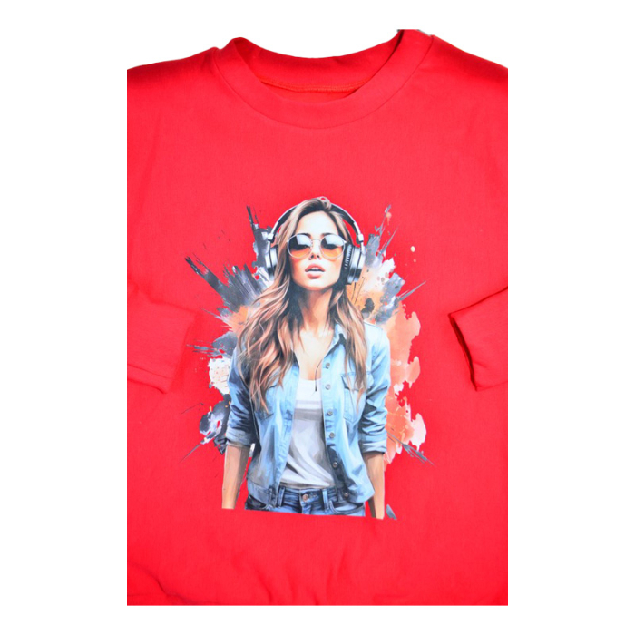 Bluza flausata, pentru fete, Mini Junior 3010R4-140, Rosu [3]