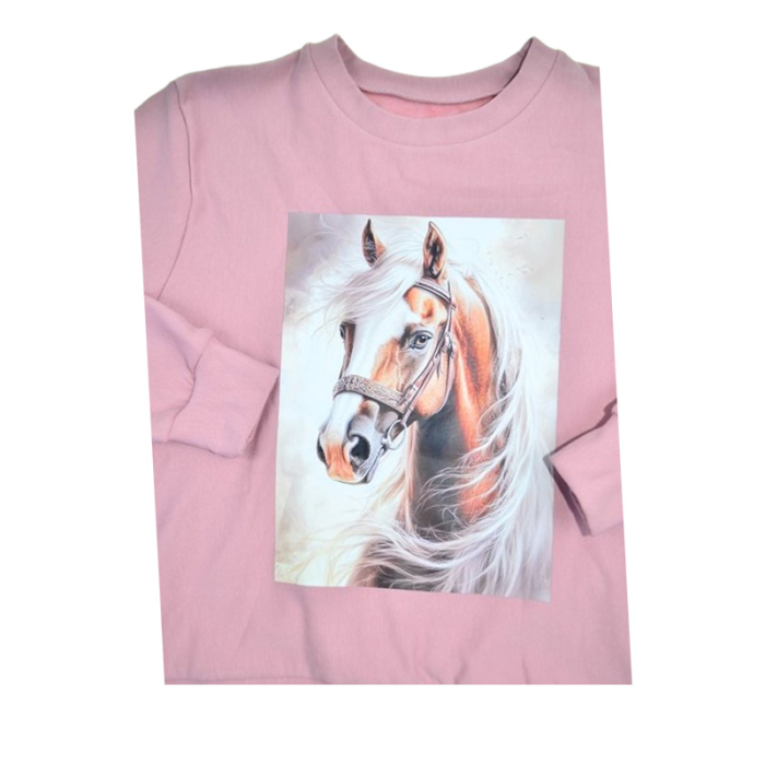 Bluza flausata, pentru fete, Mini Junior 3010R5-140, Roz [2]