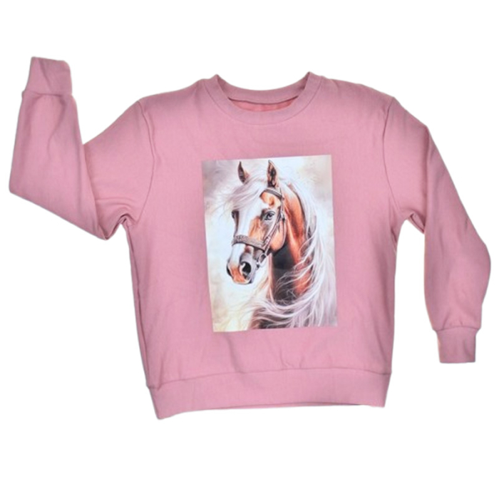 Bluza flausata, pentru fete, Mini Junior 3010R5-140, Roz [1]