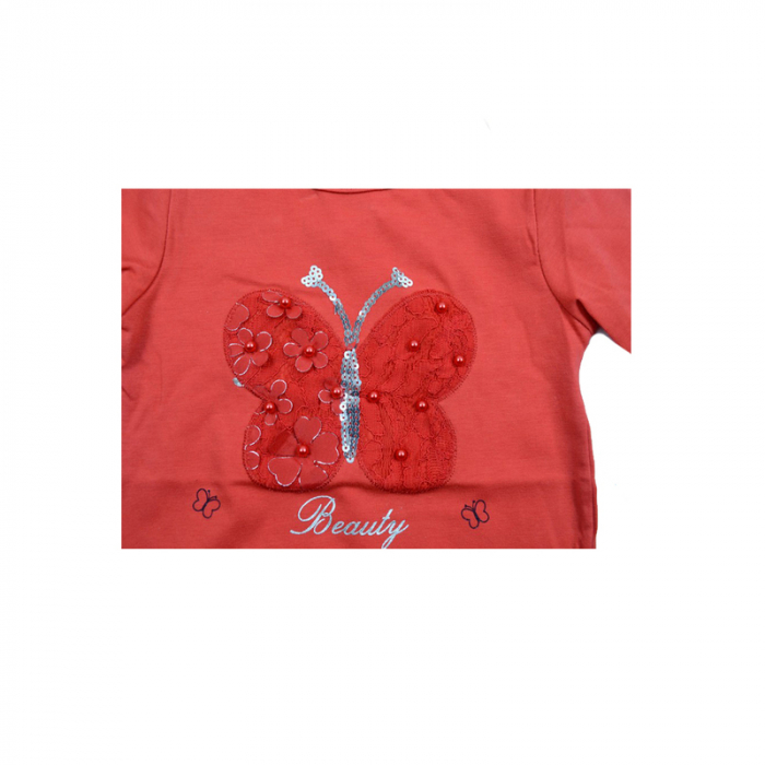Bluza cu maneca lunga pentru fete Happy House WB-2525R2-110, Rosu [4]