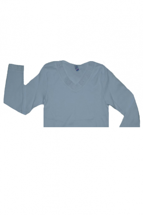 Bluza cu maneca lunga pentru fete Sevim 12046 12046 B1-104, Alb [2]