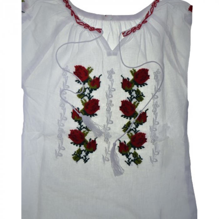 Bluza tip ie 3/4 pentru fete Mini Junior MRI-28, Alb [2]