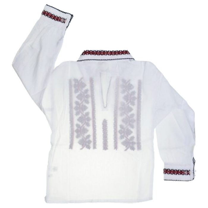 Bluza tip ie cu maneca lunga pentru baieti Mini Junior MRI-31, Alb [2]