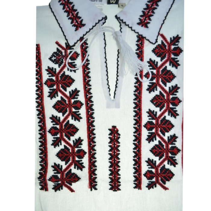 Bluza tip ie cu maneca lunga pentru baieti Mini Junior MRI-31, Alb [3]