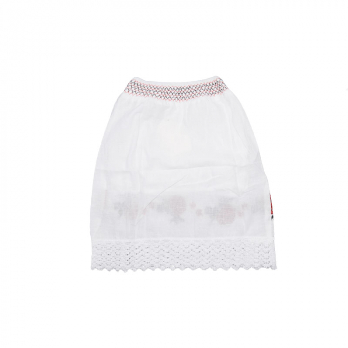 Compleu traditional 2 piese ie si poale pentru fete Mini Junior MRII-2, Alb [4]