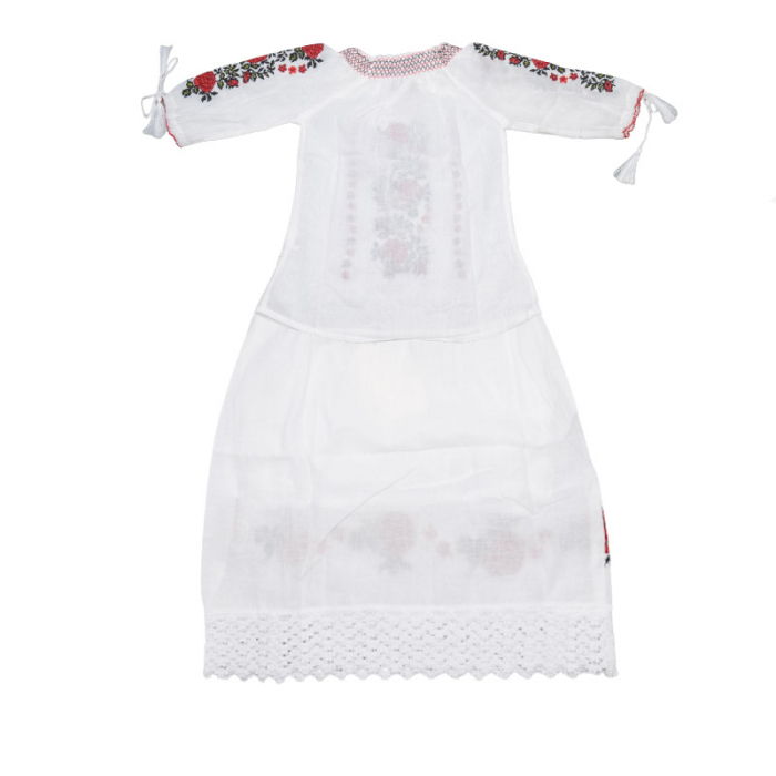 Compleu traditional 2 piese ie si poale pentru fete Mini Junior MRII-2, Alb [6]