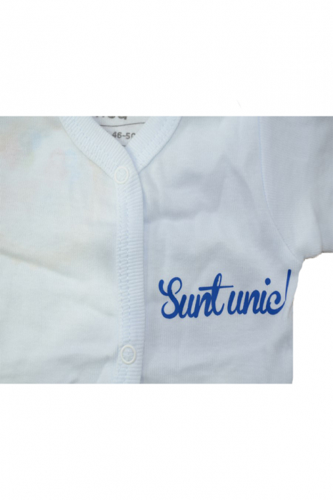 Body cu maneca lunga pentru baieti Pifou Model Model 11A-7-56, Alb [2]