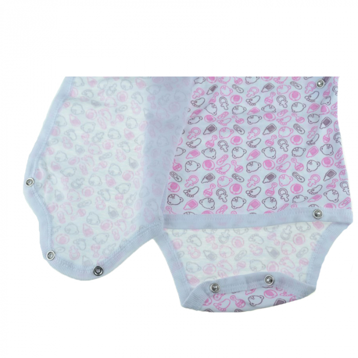 Body cu maneca lunga pentru fete Pifou Model 10 ML M10ML-R1-50, Multicolor [2]