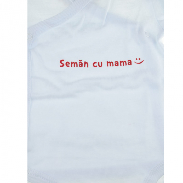 Body cu maneca lunga pentru copii Pifou Model 10 ML M10ML7-A1-70-76-cm, Alb [3]
