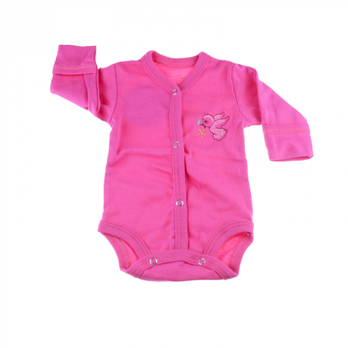 Body cu maneca lunga pentru fete Pifou Model 11 M11-F-46-50, Fucsia [1]