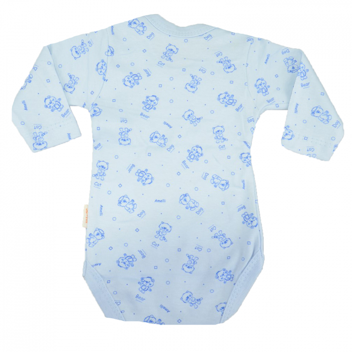 Body cu maneca lunga pentru baieti BabyToo 7083-4-80, Albastru [2]