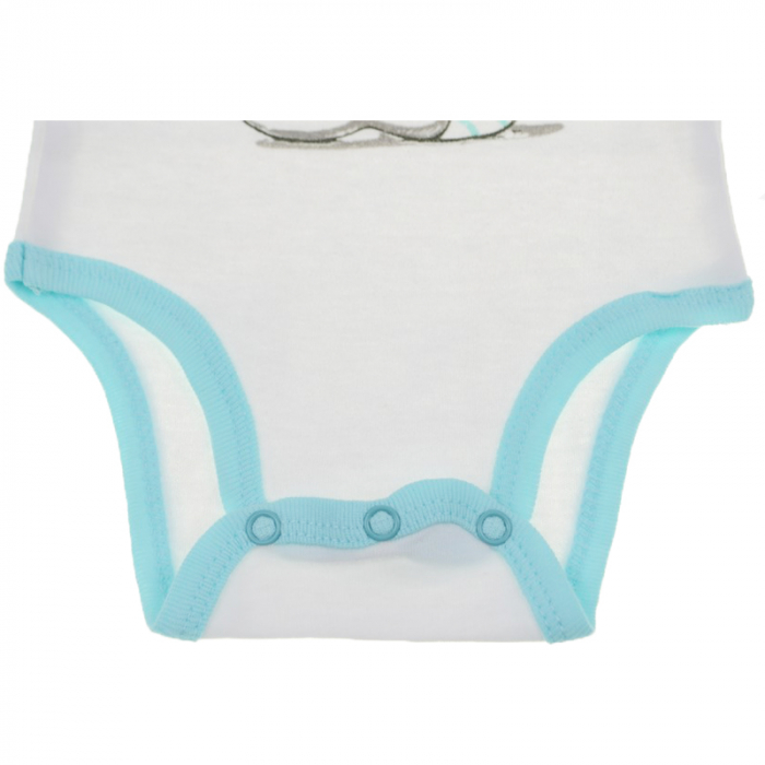 Body cu maneca lunga pentru baieti E Plus M 51013137-92-cm, Alb [3]