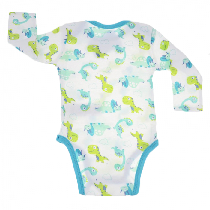 Body cu maneca lunga pentru baieti E Plus M 51013137A-92-cm, Alb [2]