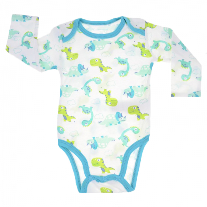 Body cu maneca lunga pentru baieti E Plus M 51013137A-92-cm, Alb [1]