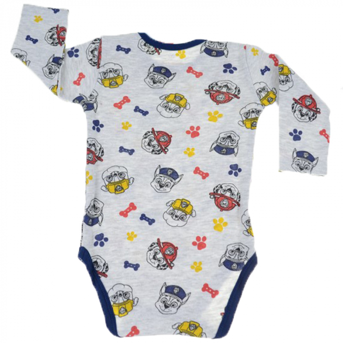 Body cu maneca lunga pentru baieti E Plus M Paw Patrol 336105-62-cm, Gri [2]