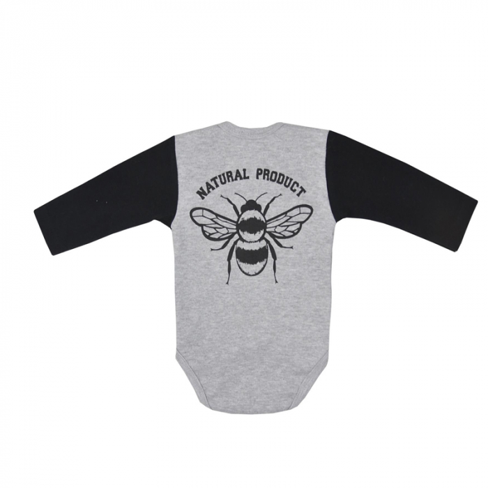 Body cu maneca lunga pentru copii Koala Bee AM1-023, Gri [2]