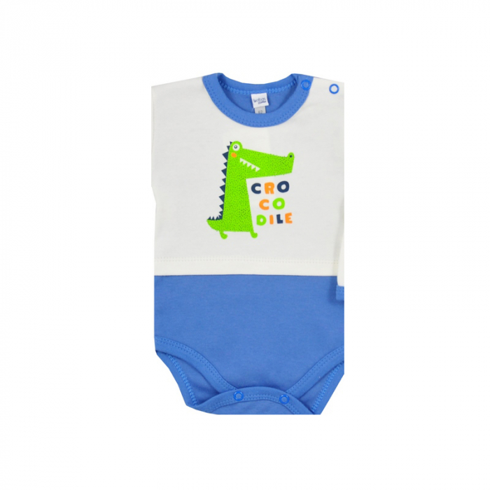 Body cu maneca lunga pentru baieti Koala Play Time 3818A-80-cm, Albastru [2]