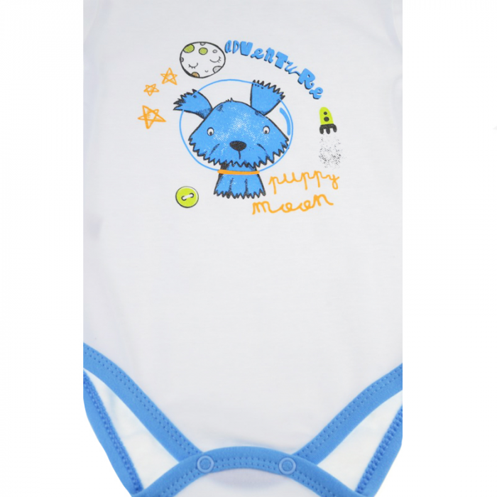Body cu maneca lunga pentru baieti Koala T1-509-74-cm, Alb [3]