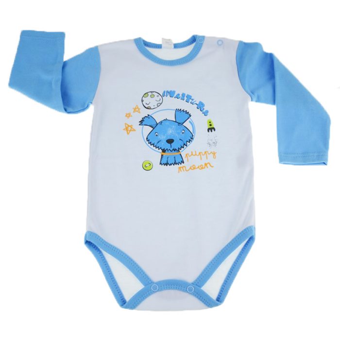 Body cu maneca lunga pentru baieti Koala T1-509A-86-cm, Alb [1]