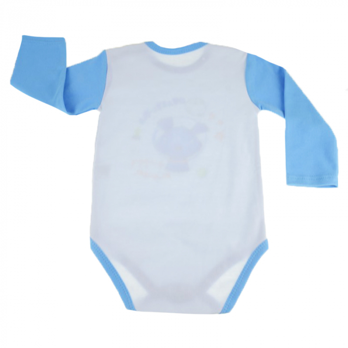 Body cu maneca lunga pentru baieti Koala T1-509A-86-cm, Alb [3]