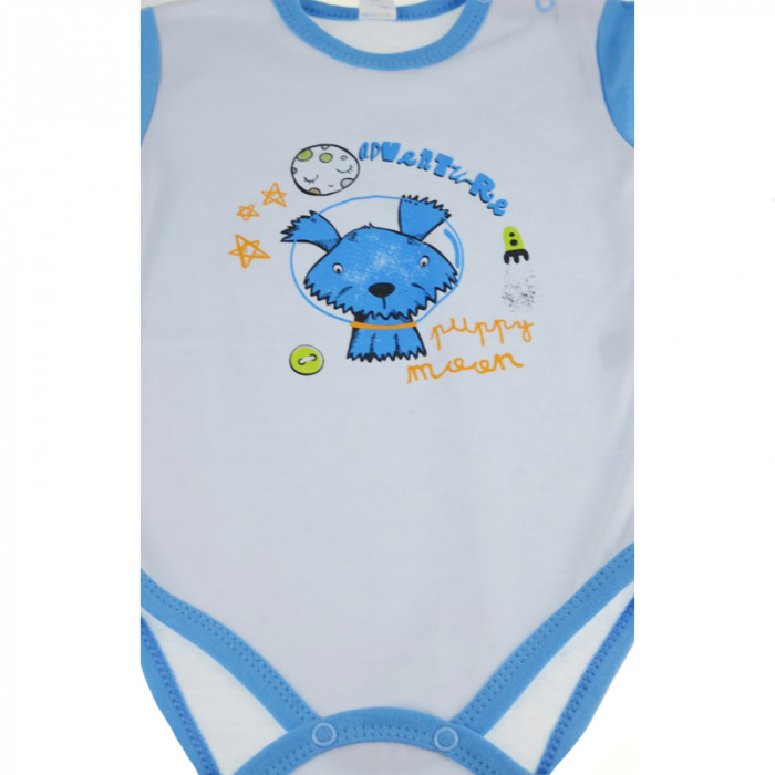 Body cu maneca lunga pentru baieti Koala T1-509A-86-cm, Alb [2]
