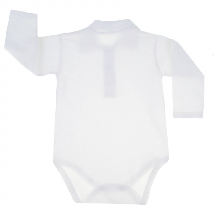 Body cu maneca lunga pentru baieti Malgosia MGS3A-86-cm, Alb [3]