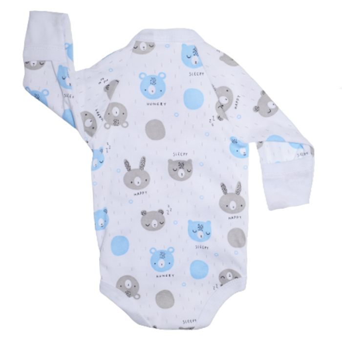 Body cu maneca lunga pentru baieti Mini Bimbi 100323-2, Alb [2]