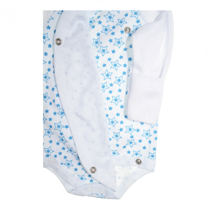 Body cu maneca lunga pentru baieti Mini Bimbi 100323-3, Alb [3]