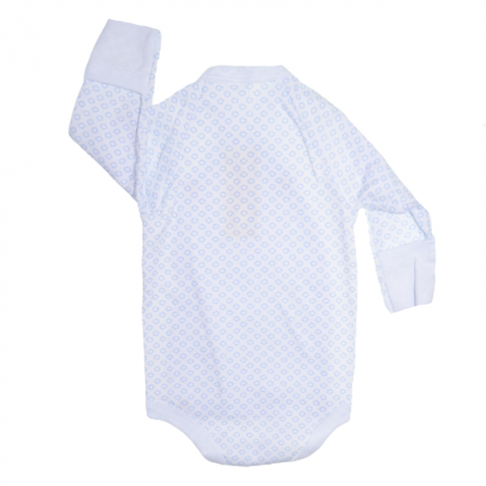 Body cu maneca lunga pentru baieti Mini Bimbi 100323-1, Alb [2]