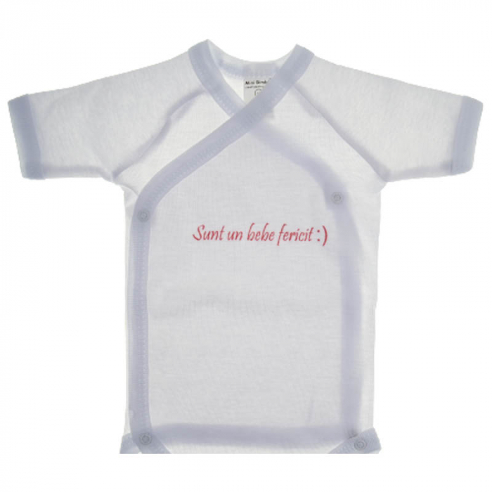 Body cu maneca scurta pentru fete Mini Bimbi 130323, Alb [2]