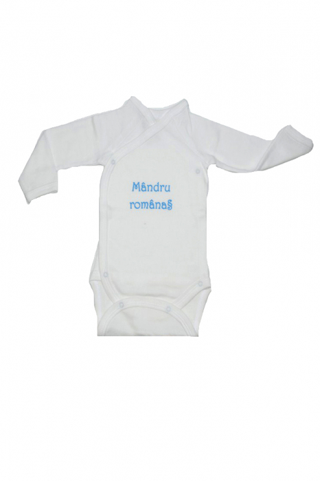 Body cu maneca lunga pentru baieti Mini Bimbi BMBB9-A-74-cm, Alb [1]