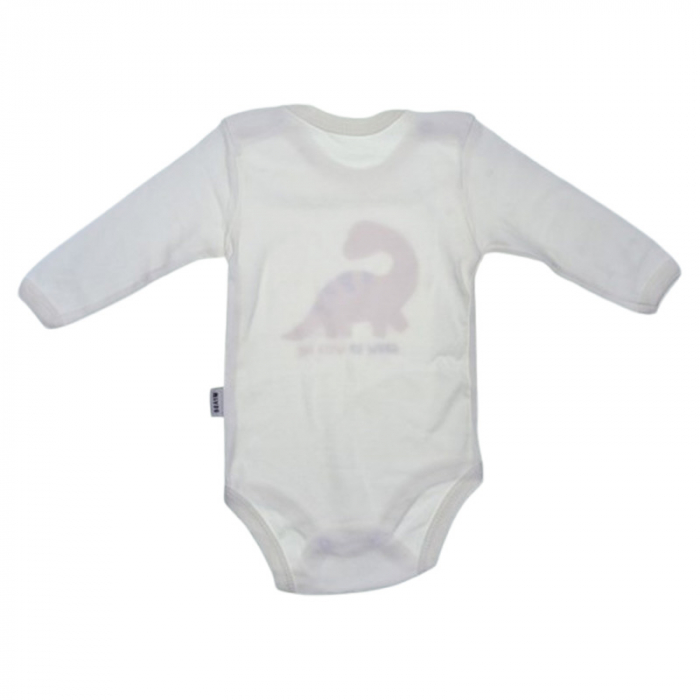 Body cu maneca lunga, pentru baieti, Mini Junior 1118A2, Alb [3]