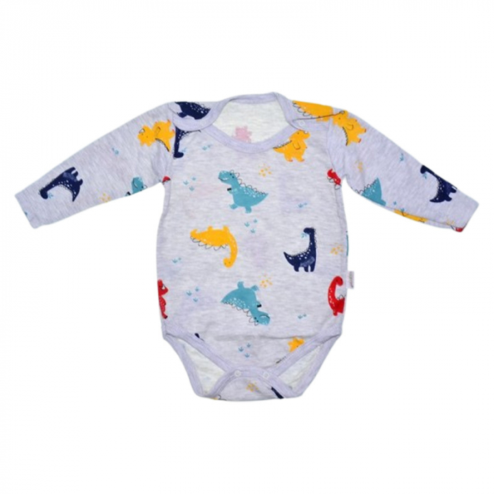 Body cu maneca lunga, pentru baieti, Mini Junior BD2910G2, Gri [1]