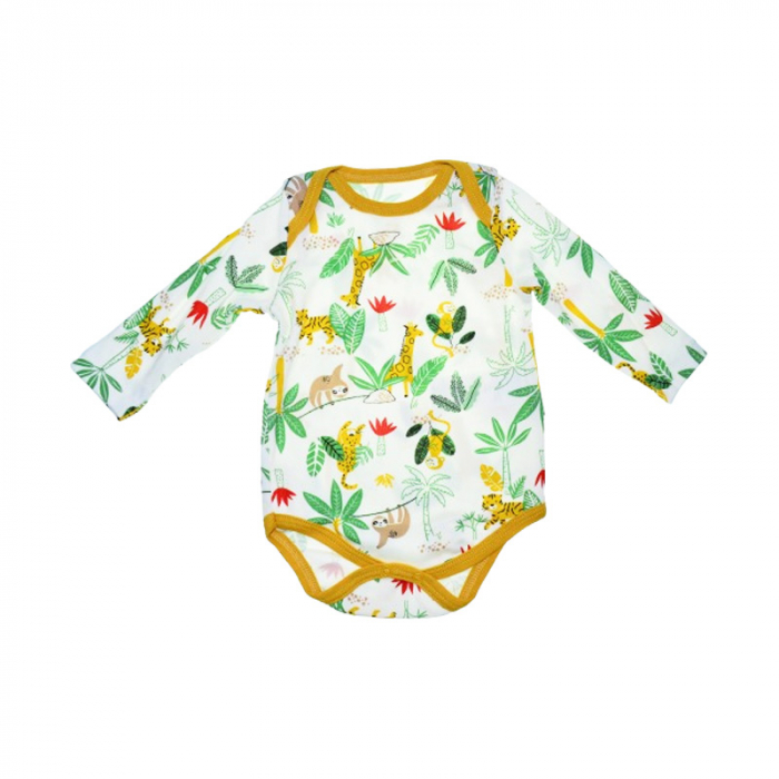 Body cu maneca lunga pentru copii Mini Junior, BDY-16960-1G, Galben [1]