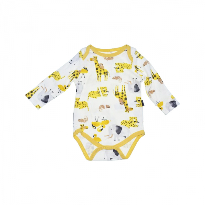 Body cu maneca lunga pentru copii Mini Junior, BDY-18117G, Galben [1]