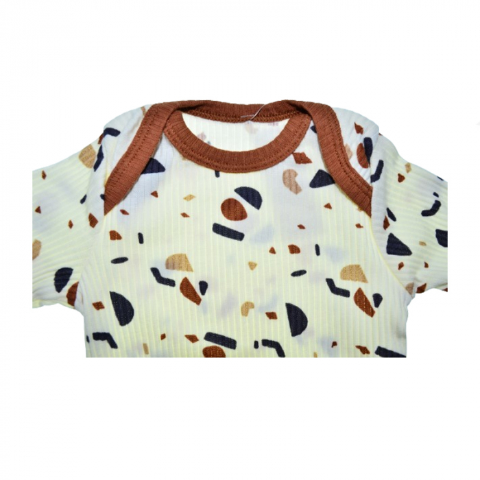 Body cu maneca lunga pentru baieti  Mini Junior BDY-3MJ, Maro [2]