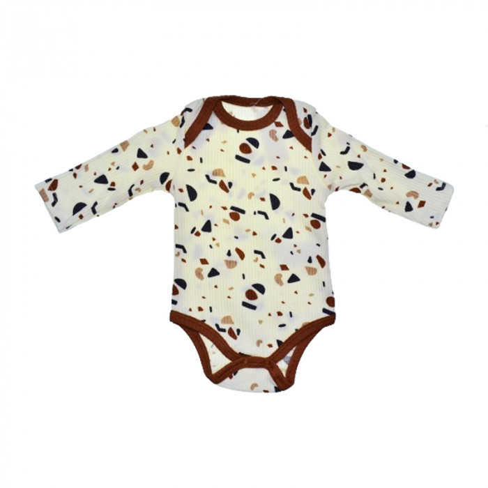 Body cu maneca lunga pentru baieti  Mini Junior BDY-3MJ, Maro [1]