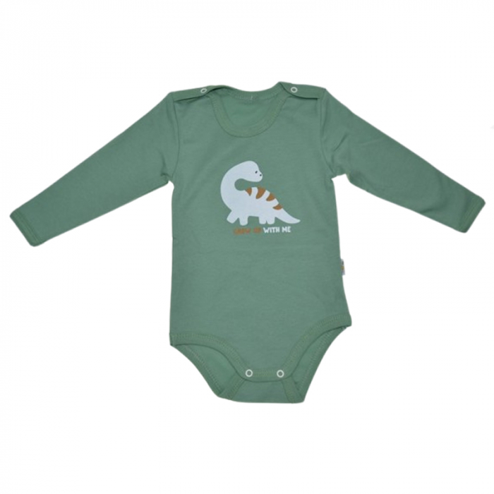 Body cu maneca lunga pentru baieti Mini Junior BDY-MJ14, Verde [1]