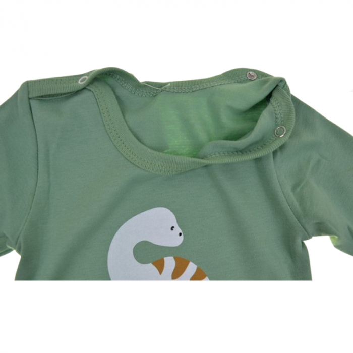 Body cu maneca lunga pentru baieti Mini Junior BDY-MJ14, Verde [2]