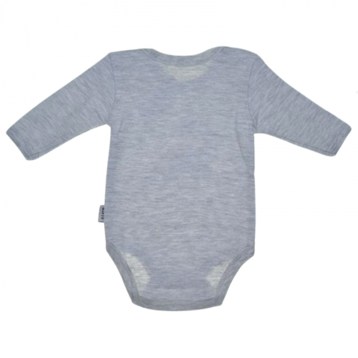 Body cu maneca lunga pentru baieti Mini Junior BDY-MJ16, Gri [3]