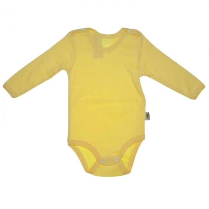 Body cu maneca lunga pentru copii Mini Junior BDY-MJ19, Galben [1]
