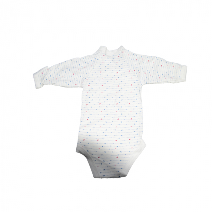 Body cu maneca lunga pentru baieti Mini Junior CA52427-3, Alb [2]