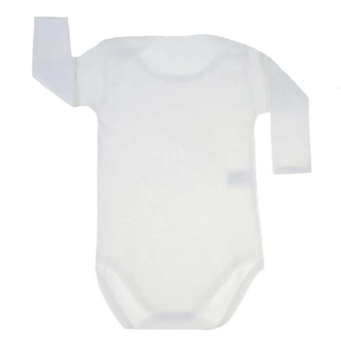 Body cu maneca lunga pentru baieti Mini Junior MJ-21C-74-cm, Crem [2]