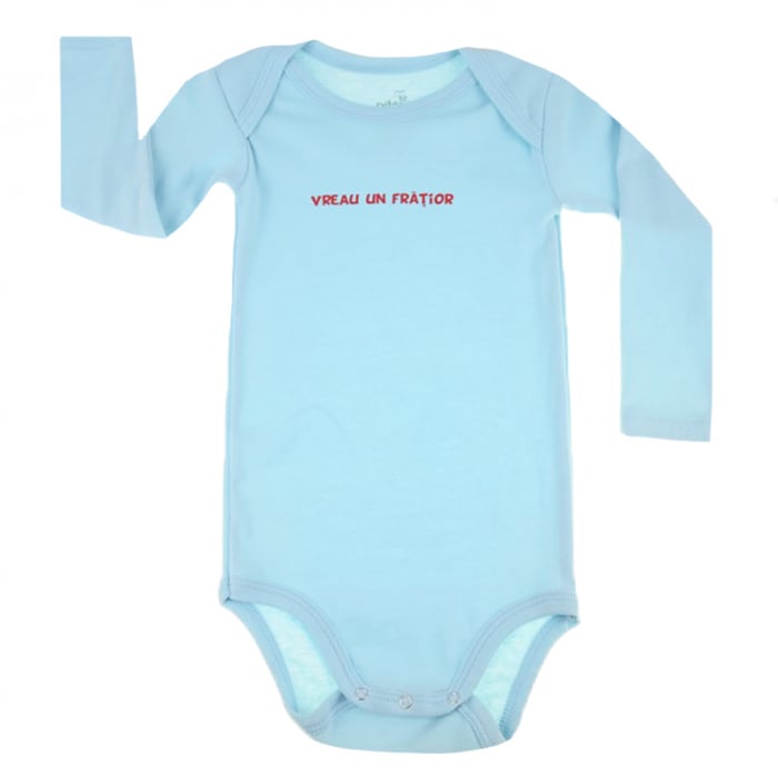 Body cu maneca lunga pentru baieti Pifou Model 6 ML6A1-88-92-cm, Albastru [1]