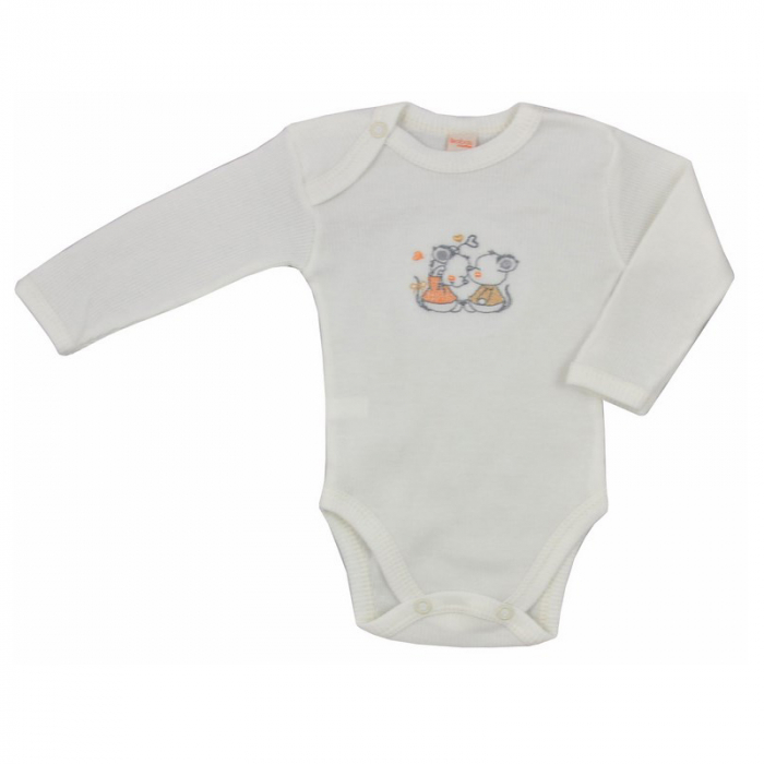 Body cu maneca lunga pentru copii Koala Misio 3034C_62 cm, Crem [1]