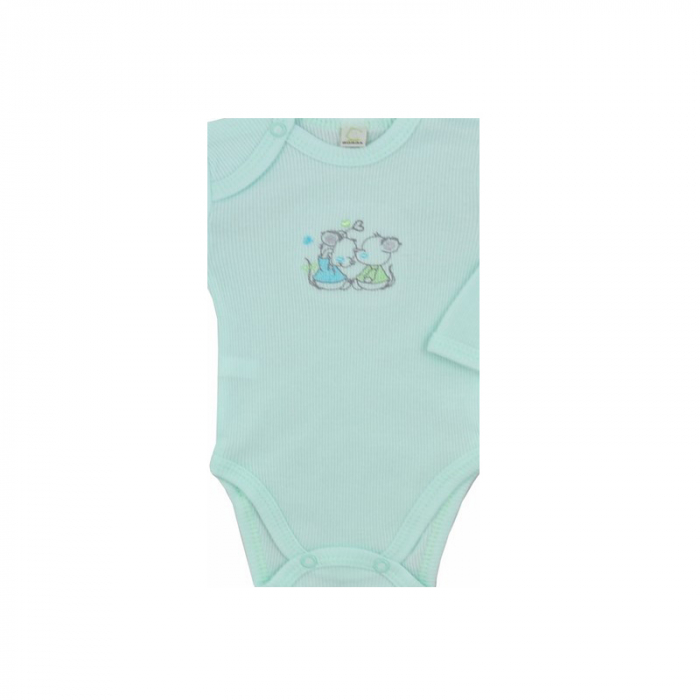 Body cu maneca lunga pentru baieti Koala Misio 3034V_68 cm, Verde [2]
