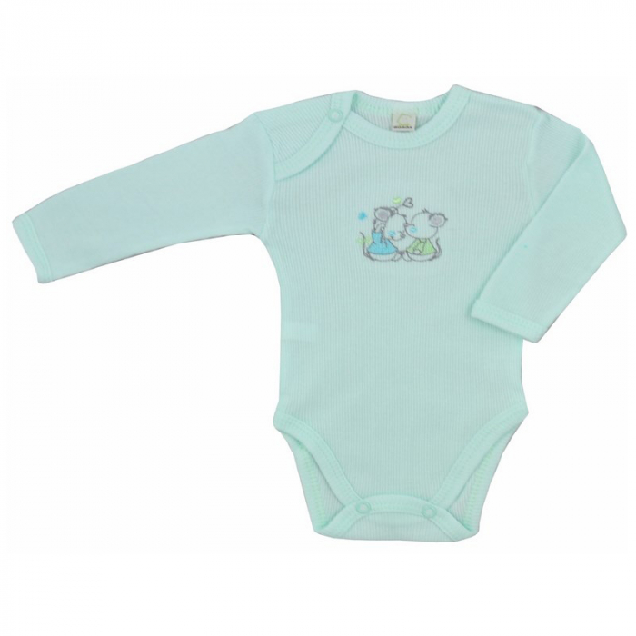 Body cu maneca lunga pentru baieti Koala Misio 3034V_68 cm, Verde [1]