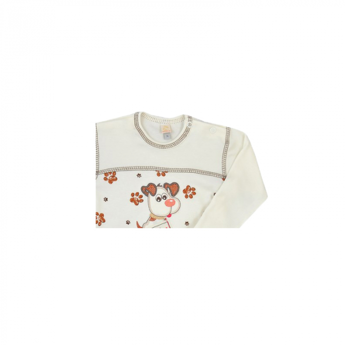 Body cu maneca lunga pentru copii Koala Reksio 04-317C-74-cm, Crem [2]